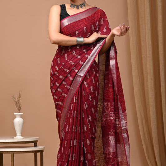 Linen saree RS .699