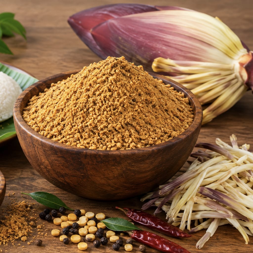 Vaazhaipoo Idli & Rice podi 100g Rs -100