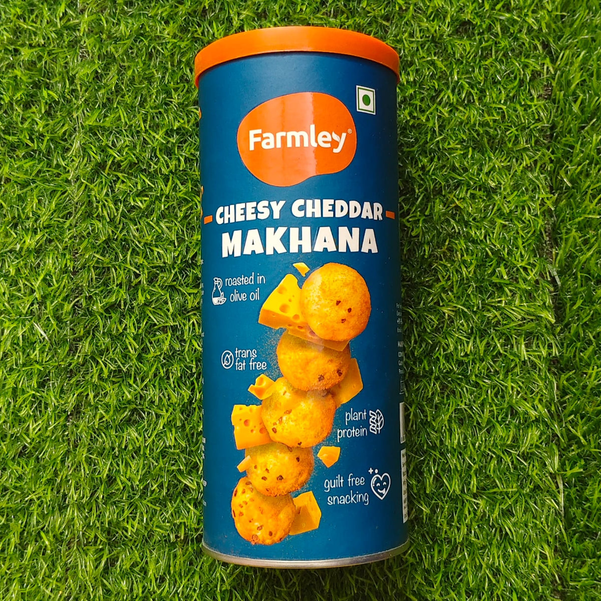 Roasted Makhana(Farmley) - Cheesy Cheddar Flavor 55g  Rs-159