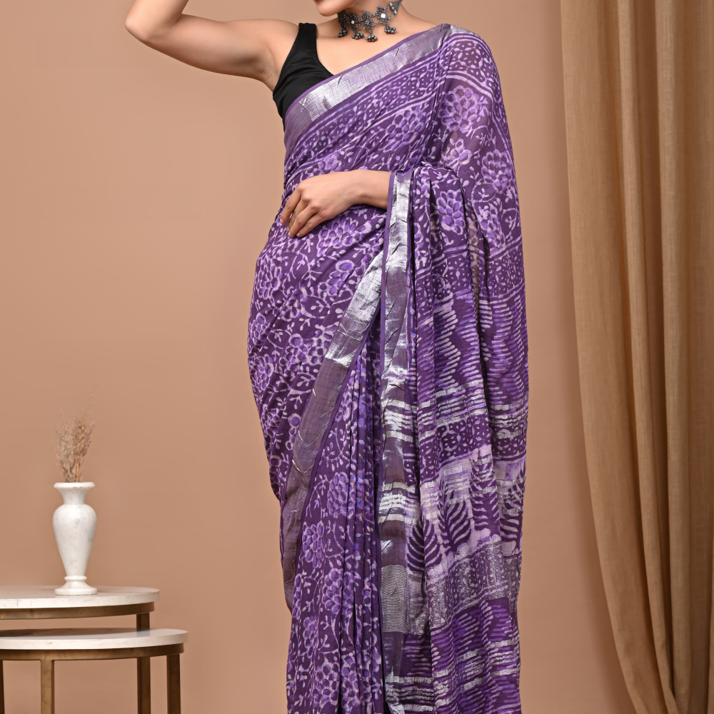 Linen saree Rs 699