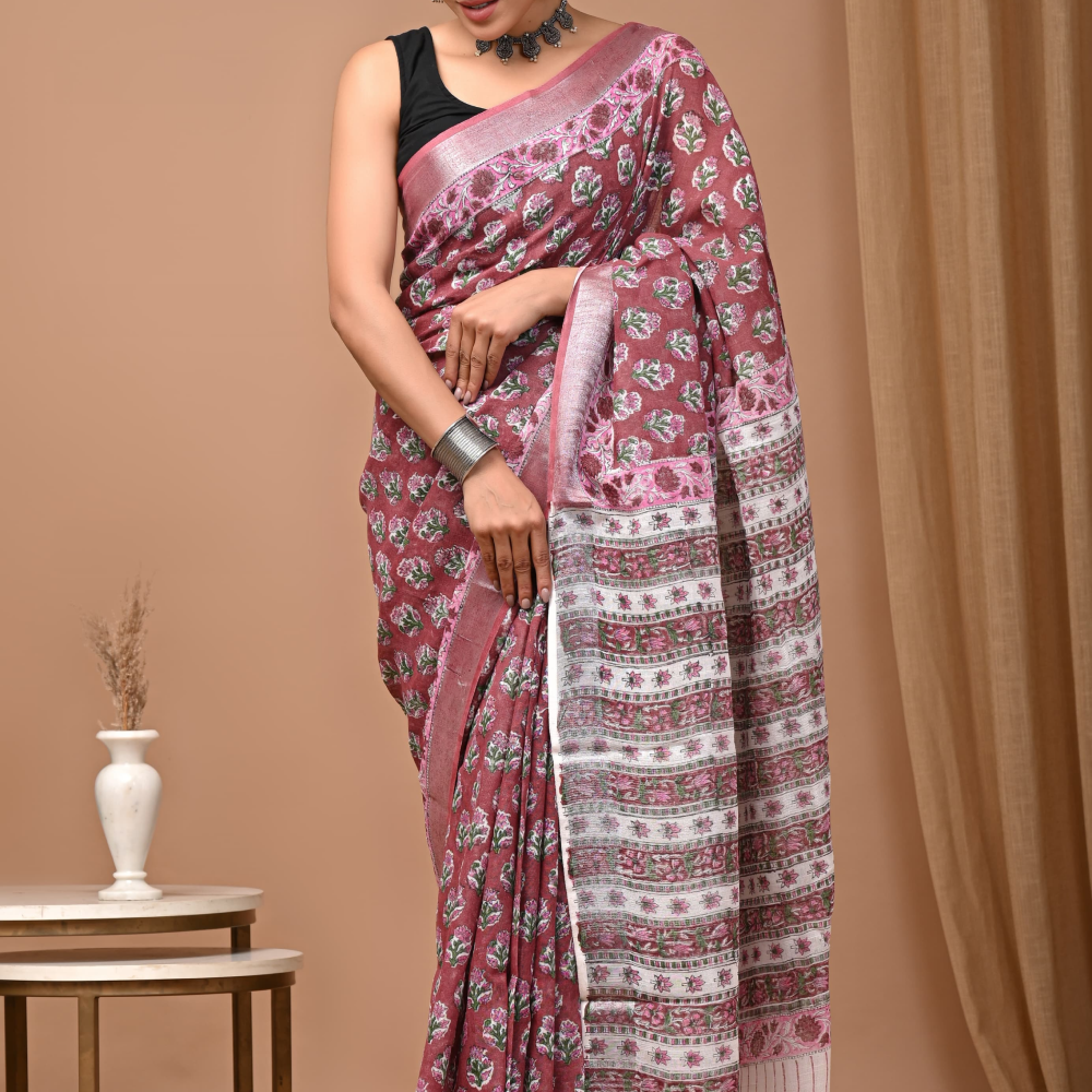 Linen saree RS.699