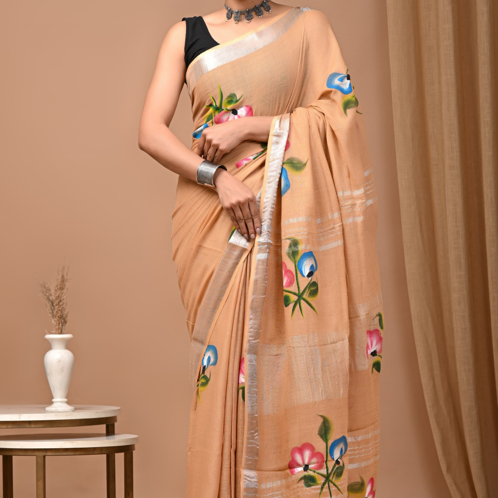 Linen saree  Rs.699